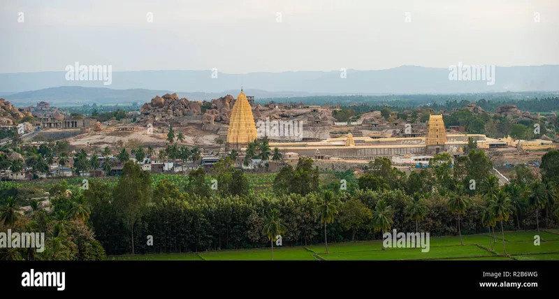 Image Hampi - Virupaksha Temple image beautiful image beautiful image beautiful - Virupaksha temple surrounded by green rice fields and beautiful ...