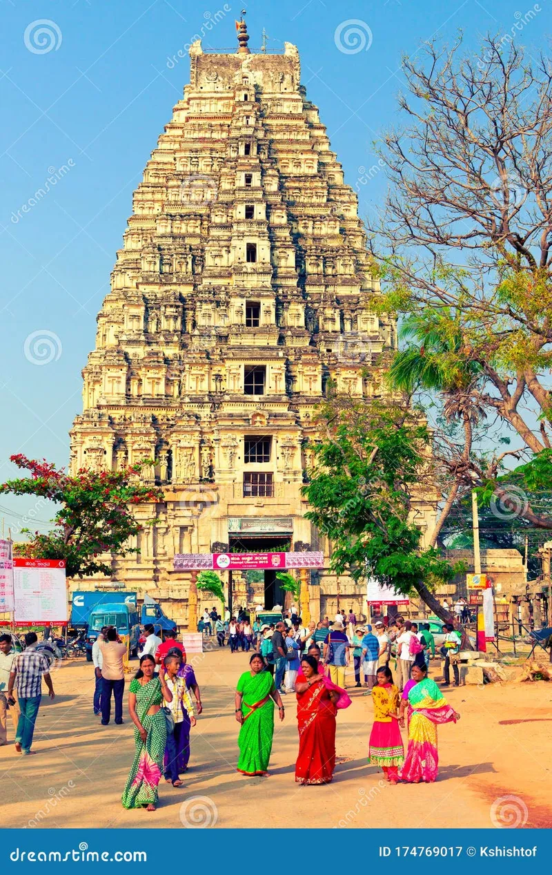 Image Hampi - Virupaksha Temple image beautiful image beautiful image beautiful image beautiful image beautiful - Women in Bright Colorful Saris Walk Along Hampi Bazaar Street in ...