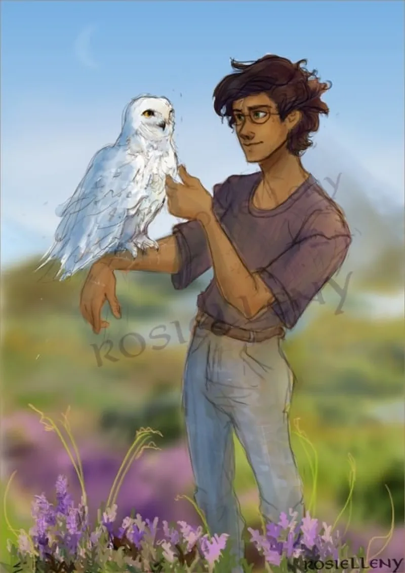 Image Harry image beautiful image beautiful - A beautiful fanart of Harry and Hedwig I found on tumblr. : r ...