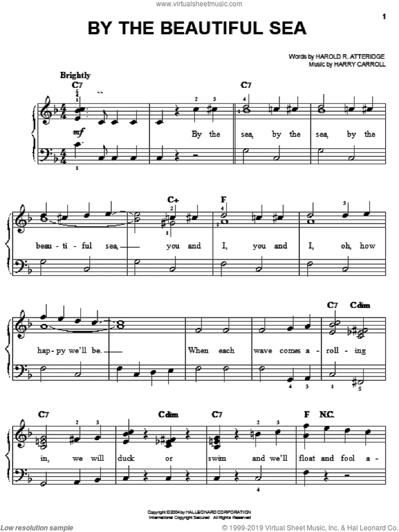 Image Harry image beautiful image beautiful image beautiful image beautiful image beautiful image beautiful image beautiful image beautiful - By The Beautiful Sea sheet music for piano solo (PDF-interactive)