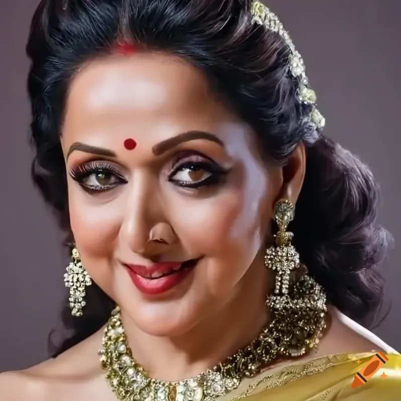 Image Hema Malini image beautiful image beautiful - Close-up portrait of hema malini with beautiful hair on Craiyon