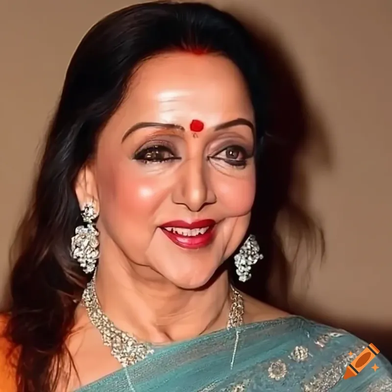 Image Hema Malini image beautiful image beautiful image beautiful image beautiful - Messy bun hairstyle in focus of bollywood actress hema malini with ...