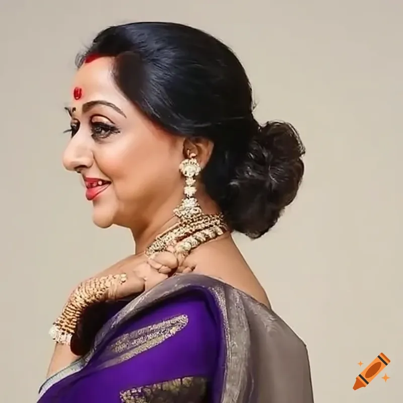 Image Hema Malini image beautiful image beautiful image beautiful image beautiful image beautiful - Bollywood actress hema malini with a beautiful simple messy bun ...