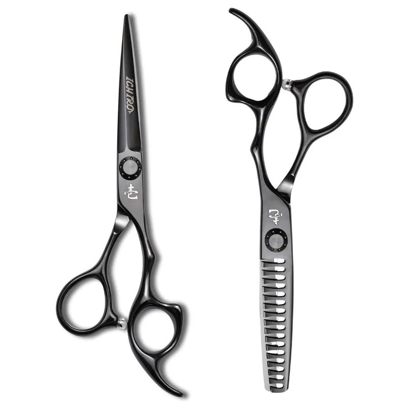 Image Ichiro image beautiful image beautiful - Ichiro Tsuki VG10 Black Cutting & Texturizing Shear Set | Japan ...