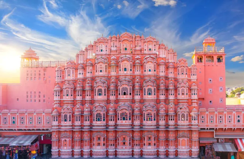 Image Jaipur - The Pink City image beautiful - Pink Palace Hawa Mahal Jaipur India Beautiful Sunset View Stock ...