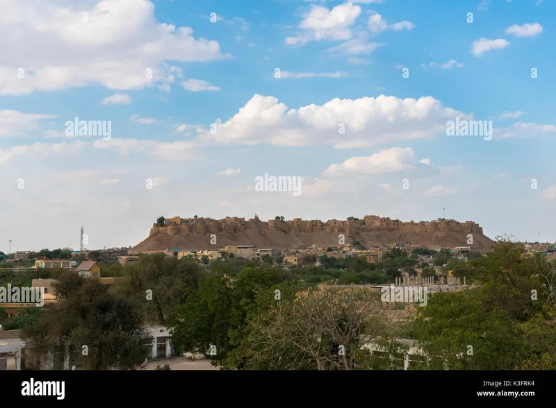 Image Jaisalmer - The Golden City image beautiful image beautiful - Horizontal picture of Jaisalmer Fort with beautiful blue sky with ...