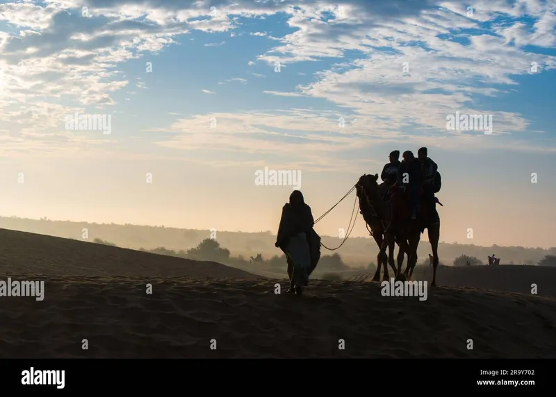 Image Jaisalmer - The Golden City image beautiful image beautiful - Jaisalmer, India - December 24, 2022: Silhouette of tourists ...