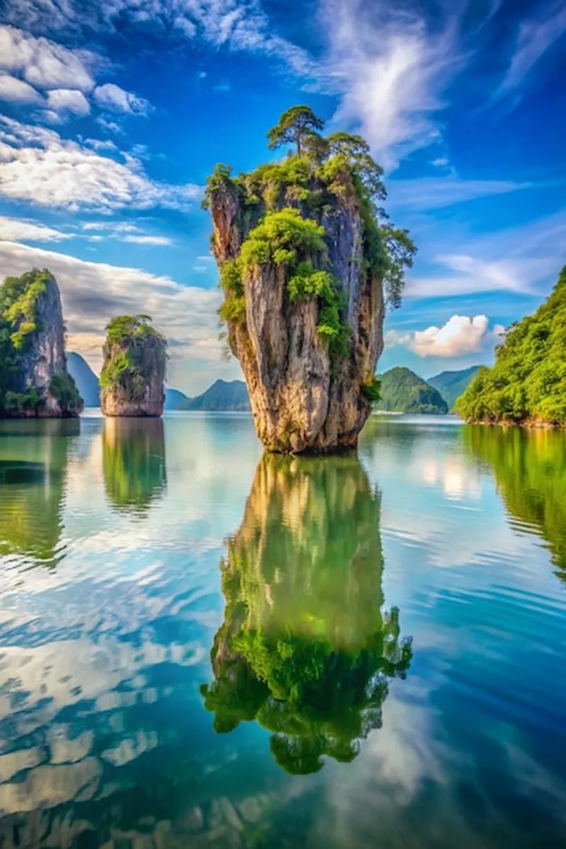 Image James Bond image beautiful - Beautiful nature of Thailand James Bond island reflection ...