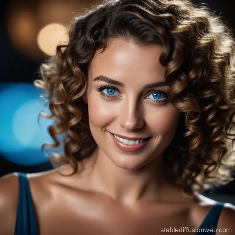 Image James Bond image beautiful image beautiful - Blue-Eyed James Bond and Curly-Haired Woman | Stable Diffusion Online