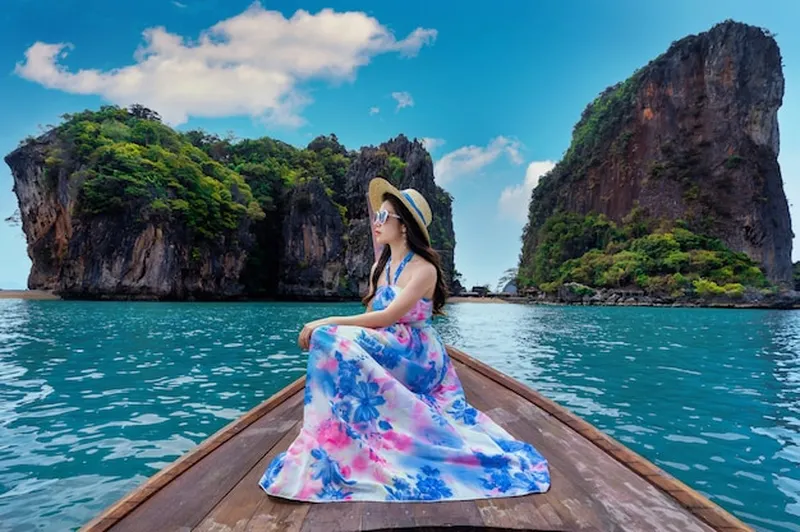 Image James Bond image beautiful image beautiful image beautiful image beautiful image beautiful - Free Photo | Beautiful girl sitting on the boat at James Bond ...