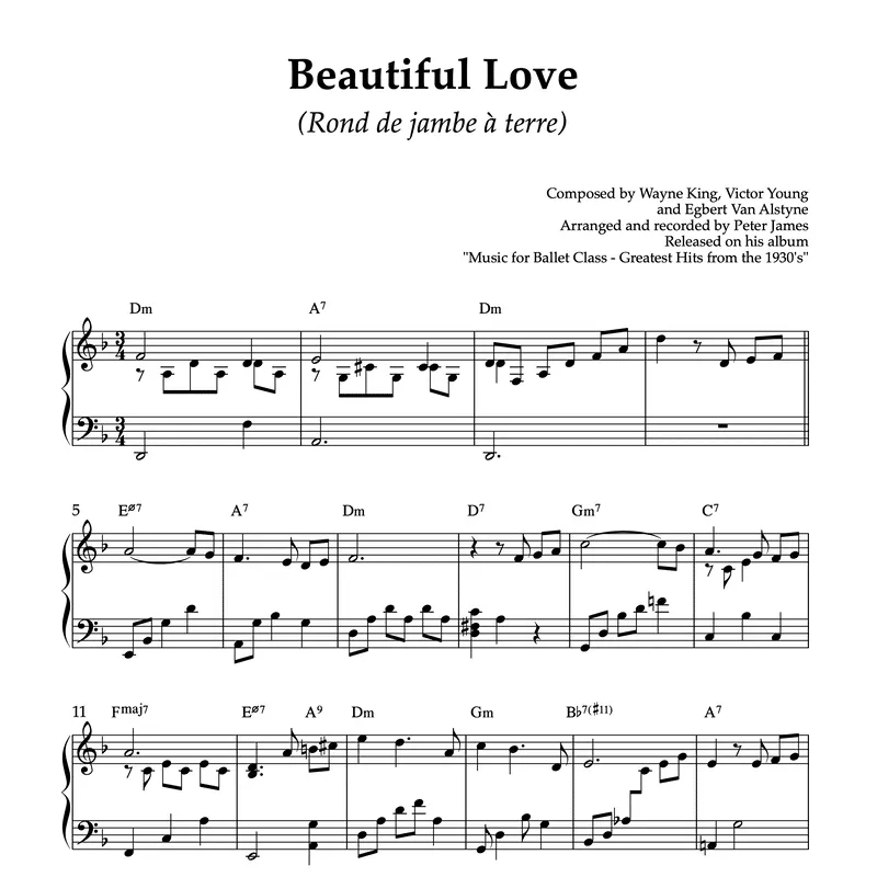 Image James image beautiful image beautiful image beautiful image beautiful image beautiful image beautiful image beautiful image beautiful image beautiful - Beautiful Love (Rond de jambe à terre) | Sheet Music for Ballet Class