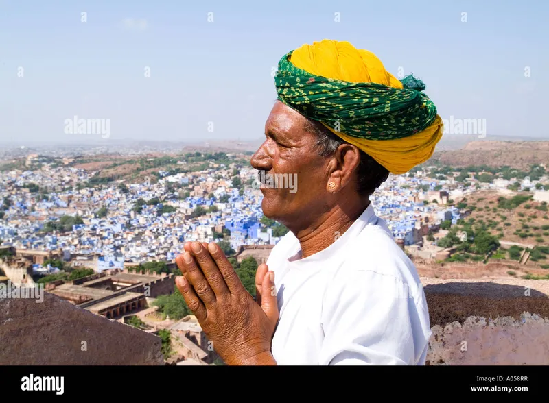 Image Jodhpur - Blue City image beautiful image beautiful - Great image of colorful Hindu man with turban in beautiful BLUE ...