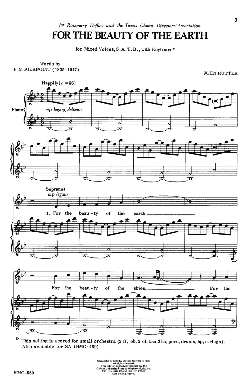 Image John image beautiful image beautiful image beautiful image beautiful image beautiful image beautiful image beautiful image beautiful image beautiful image beautiful - For the Beauty of the Earth (SATB ) by John | J.W. Pepper Sheet Music