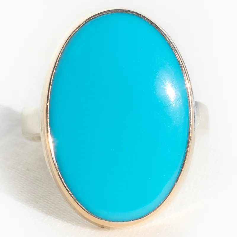 Image Joseph image beautiful image beautiful - Smooth Oval Sleeping Beauty Turquoise Ring by Jamie Joseph - NEWTWIST