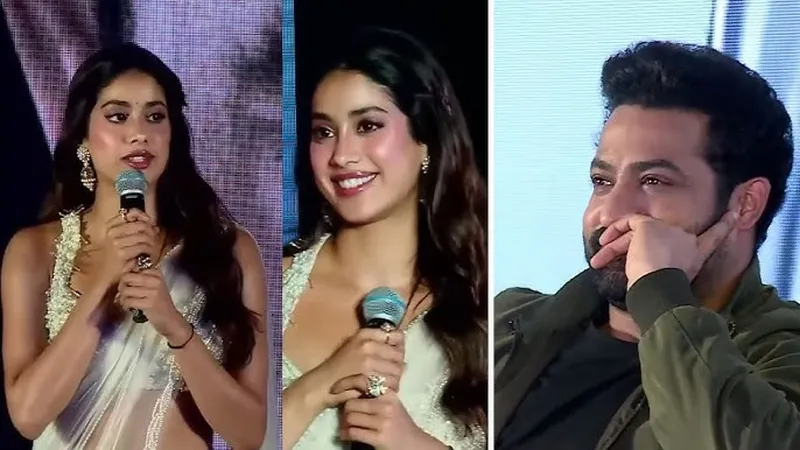 Image Jr NTR image beautiful image beautiful image beautiful image beautiful image beautiful image beautiful image beautiful - Actress Janhvi Kapoor Cute Tamil Speech @ Devara - Part 1 Press ...