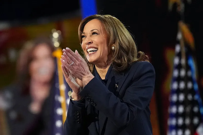 Image Kamala Harris image beautiful image beautiful - Kamala Harris acceptance speech: The candidate was able to be ...