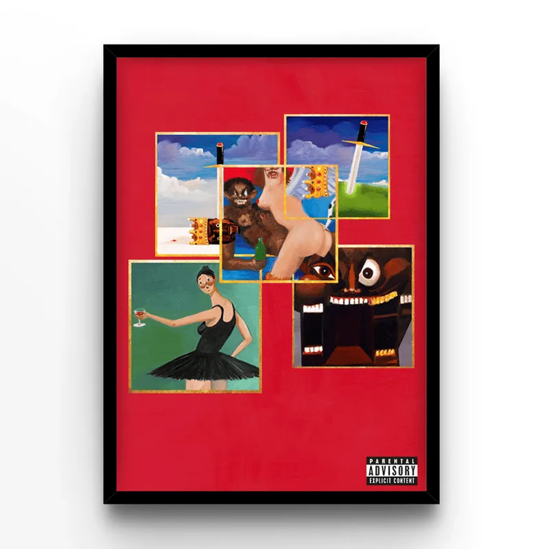 Image Kanye West image beautiful - Posters Kanye West 'My beautiful dark twisted fantasy' Cover ...