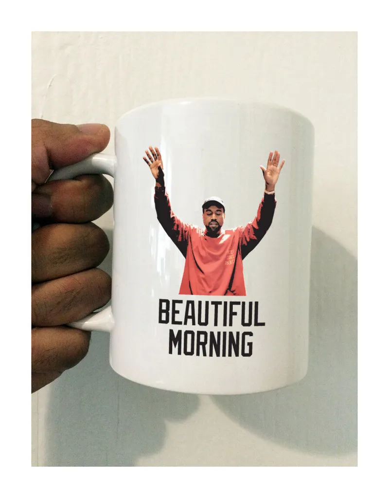 Image Kanye West image beautiful - KANYE WEST BEAUTIFUL MORNING 11 OZ COFFEE MUG PABLO YE | eBay