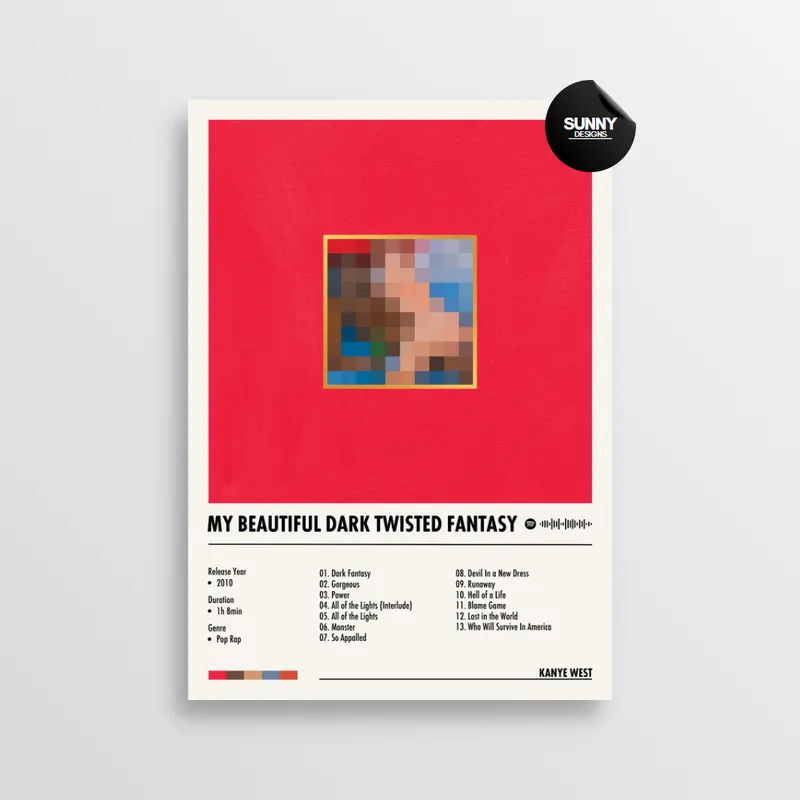 Image Kanye West image beautiful image beautiful - Kanye West - My Beautiful Dark Twisted Fantasy | Album Cover ...