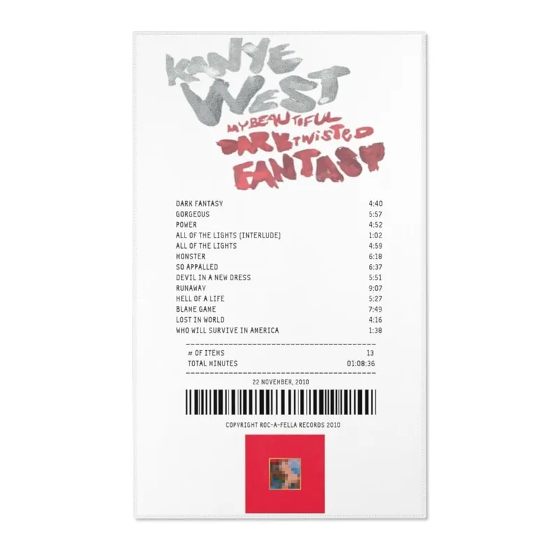 Image Kanye West image beautiful image beautiful image beautiful image beautiful image beautiful image beautiful - My Beautiful Dark Twisted Fantasy - Kanye West [Rug] – Receipt Rugs