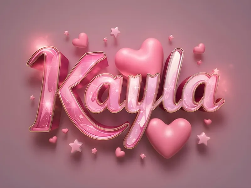 Image Kayla image beautiful - Kayla Name Logo Design Background Kayla Name Typography Beautiful ...