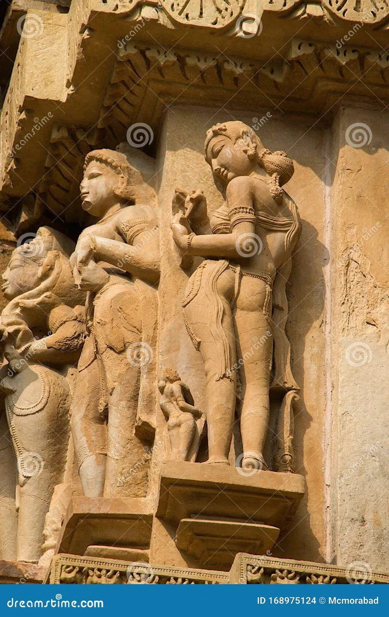 Image Khajuraho - Temples of Love image beautiful - Sculpture of Gracious Ladies, Khajuraho Editorial Stock Image ...