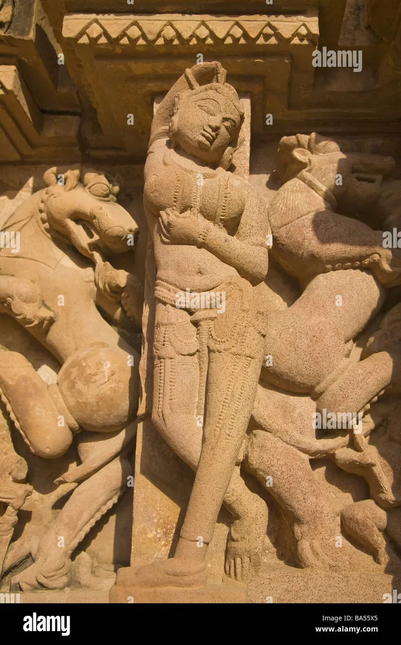 Image Khajuraho - UNESCO World Heritage Site image beautiful - Carving celestial beauty surasundari kandariya hi-res stock ...