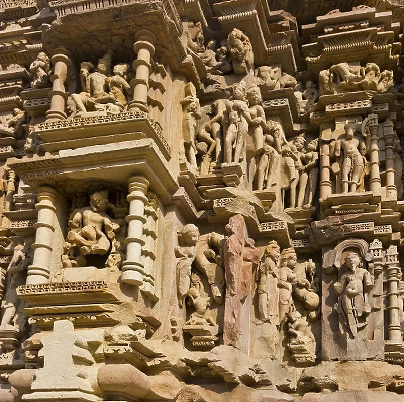 Image Khajuraho - UNESCO World Heritage Site image beautiful - Sculptures of Javari Temple, Khajuraho Our beautiful Wall Art and ...