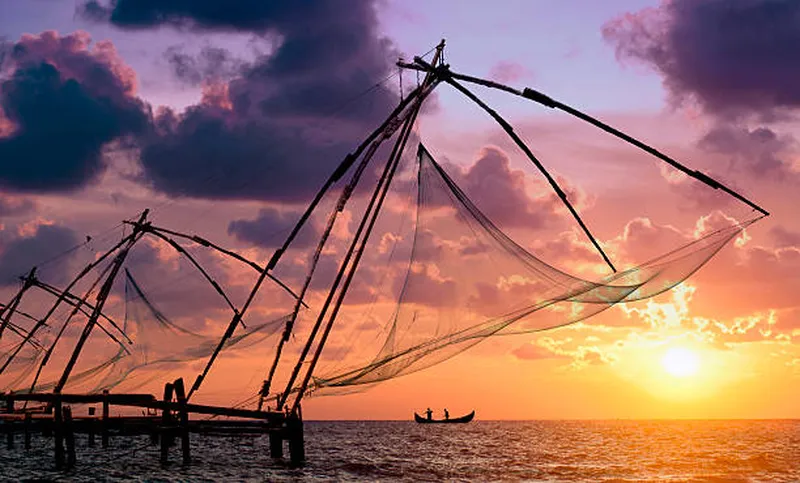 Image Kochi - Chinese Fishing Nets image beautiful image beautiful image beautiful - Beautiful Sunset Over The Chinese Fishing Nets In Cochin Stock ...