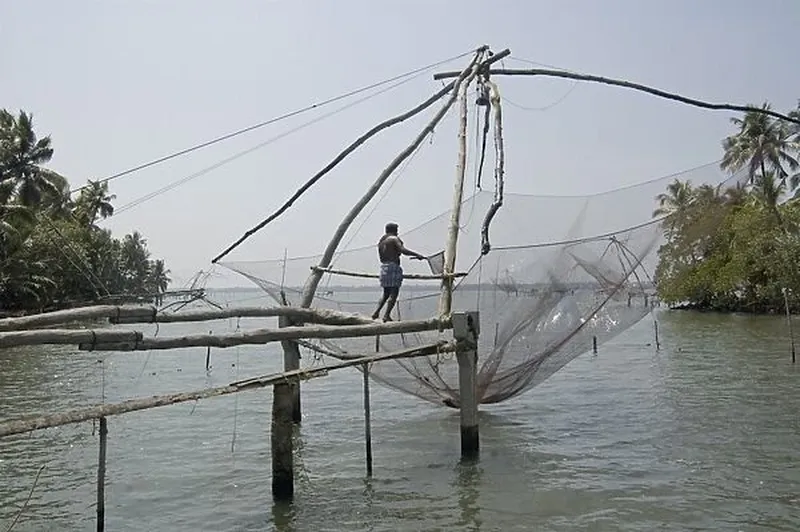 Image Kochi - Chinese Fishing Nets image beautiful image beautiful image beautiful image beautiful image beautiful image beautiful - Fisherman working chinese fishing net, Kallancheri, Kochi