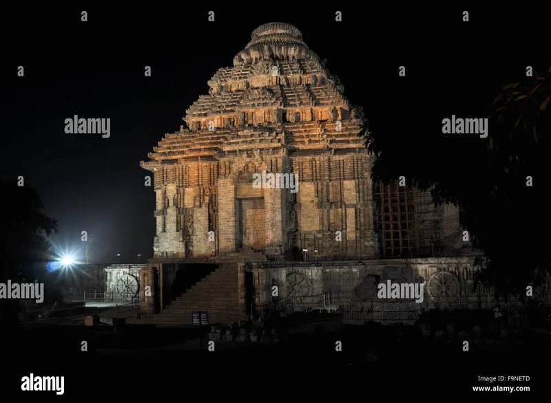 Image Konark Sun Temple - UNESCO World Heritage Site image beautiful - The Beauty of ancient Konark Sun Temple in flood lights at night ...