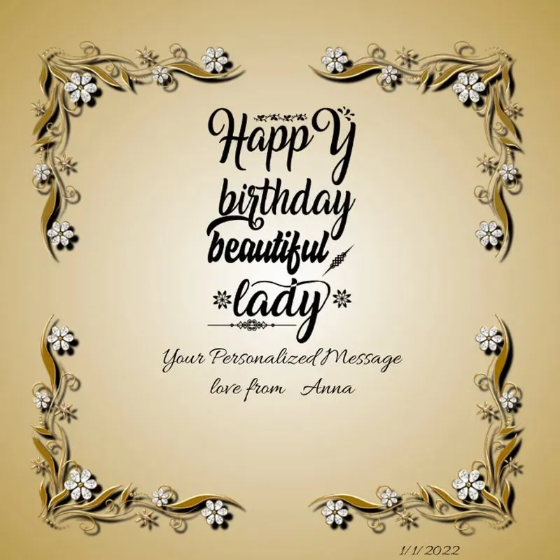 Image Lady A image beautiful image beautiful - Happy Birthday Beautiful Lady Template | PosterMyWall