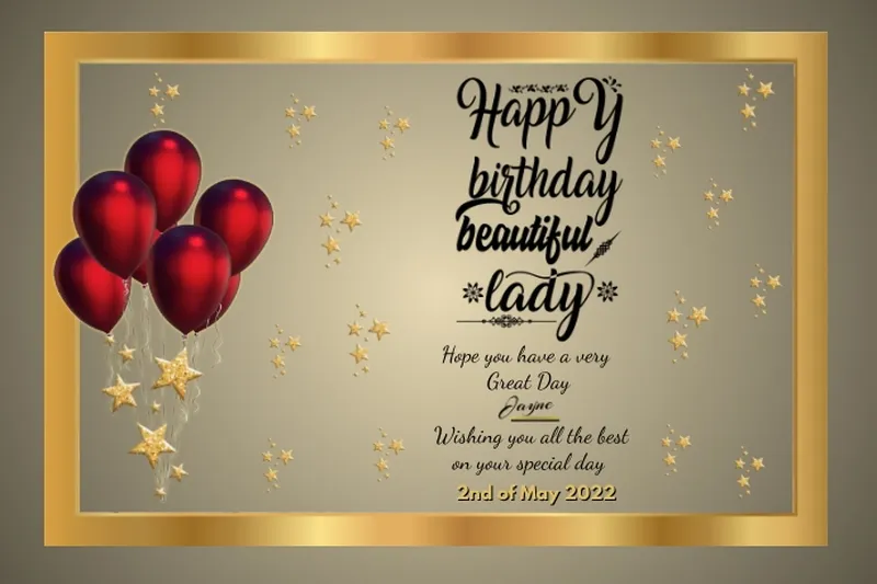 Image Lady A image beautiful image beautiful - Happy Birthday Beautiful Lady Template | PosterMyWall