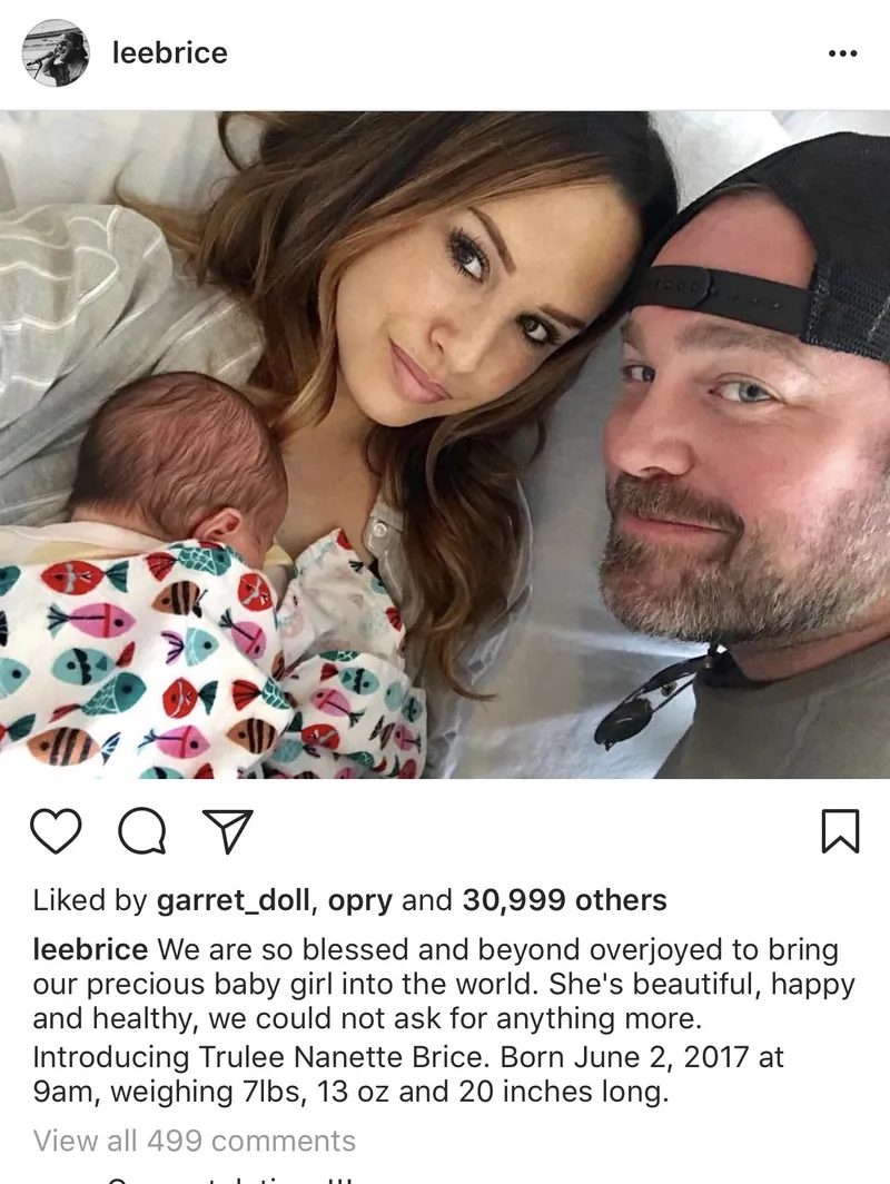 Image Lee Brice image beautiful image beautiful image beautiful - Lee Brice and Wife Sara Welcome Baby Girl, Trulee Nanette | KPLX-FM