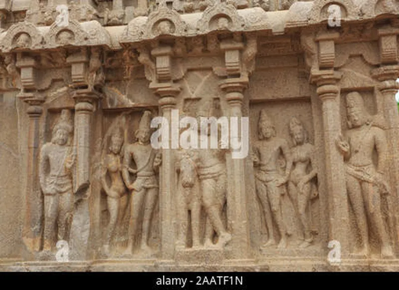 Image Mahabalipuram - Pancha Rathas image beautiful image beautiful - Beautiful sculptures on the walls of Pancha Rathas temple in ...