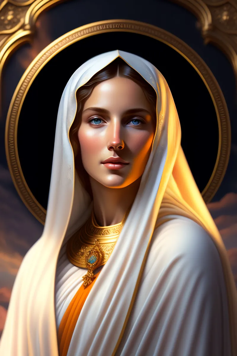 Image Mary image beautiful - Lexica - Virgin mary mother of jesus full body with beautiful robe ...