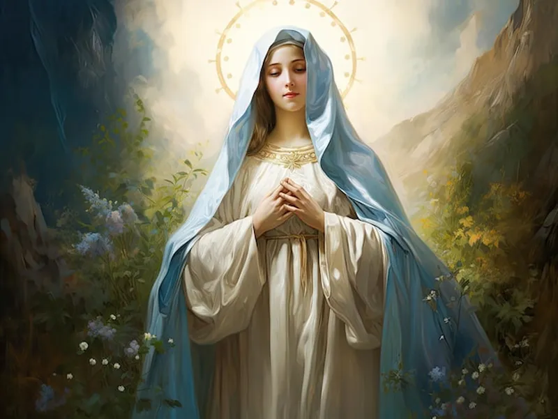 Image Mary image beautiful - Beautiful Virgin Mary painting Saint Mary mother of God Our Lady ...