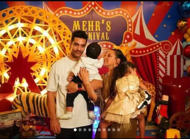 Image Mehr (Neha and Angad's daughter) image beautiful image beautiful - Inside Neha Dhupia and Angad Bedi's 'circus themed' party for ...