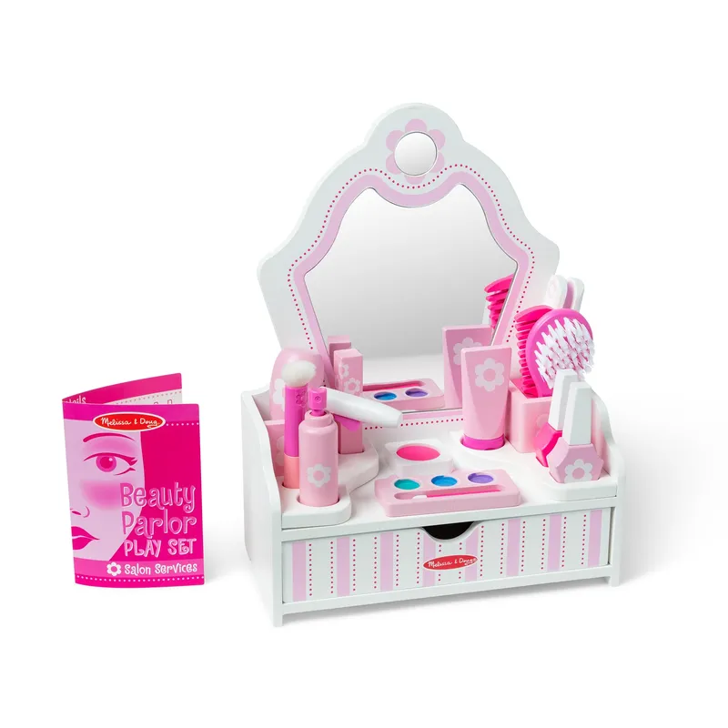 Image Melissa image beautiful image beautiful image beautiful - Amazon.com: Melissa & Doug Wooden Beauty Salon Play Set With ...