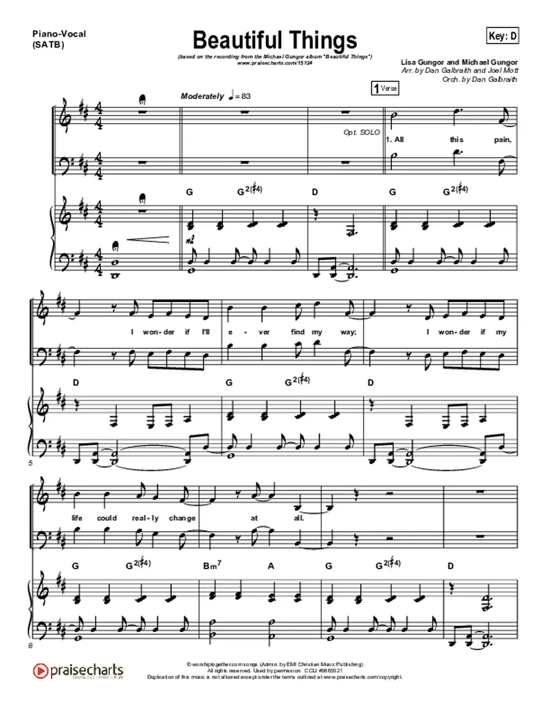 Image Michael image beautiful image beautiful image beautiful image beautiful image beautiful - Beautiful Things Sheet Music PDF (Michael Gungor) - PraiseCharts