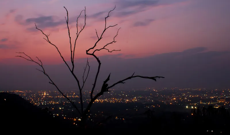 Image Mysore - Chamundi Hill image beautiful - An aerial view of Mysore city | 