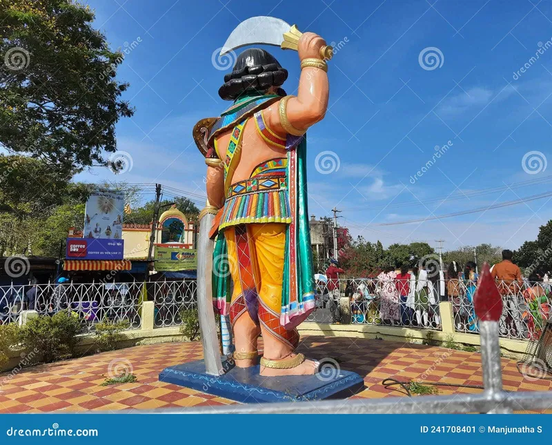 Image Mysore - Chamundi Hill image beautiful image beautiful - Closeup of Beautiful Statue of Mahishasura Entrance of the ...