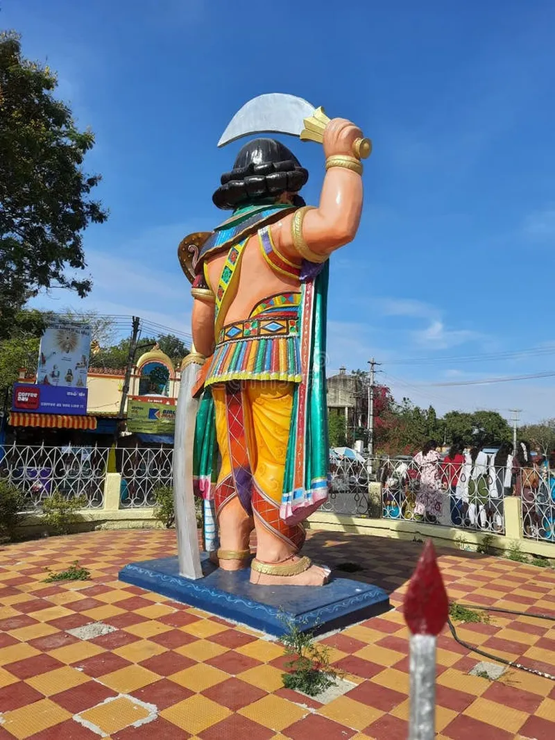 Image Mysore - Chamundi Hill image beautiful image beautiful - Closeup of Beautiful Statue of Mahishasura Entrance of the ...