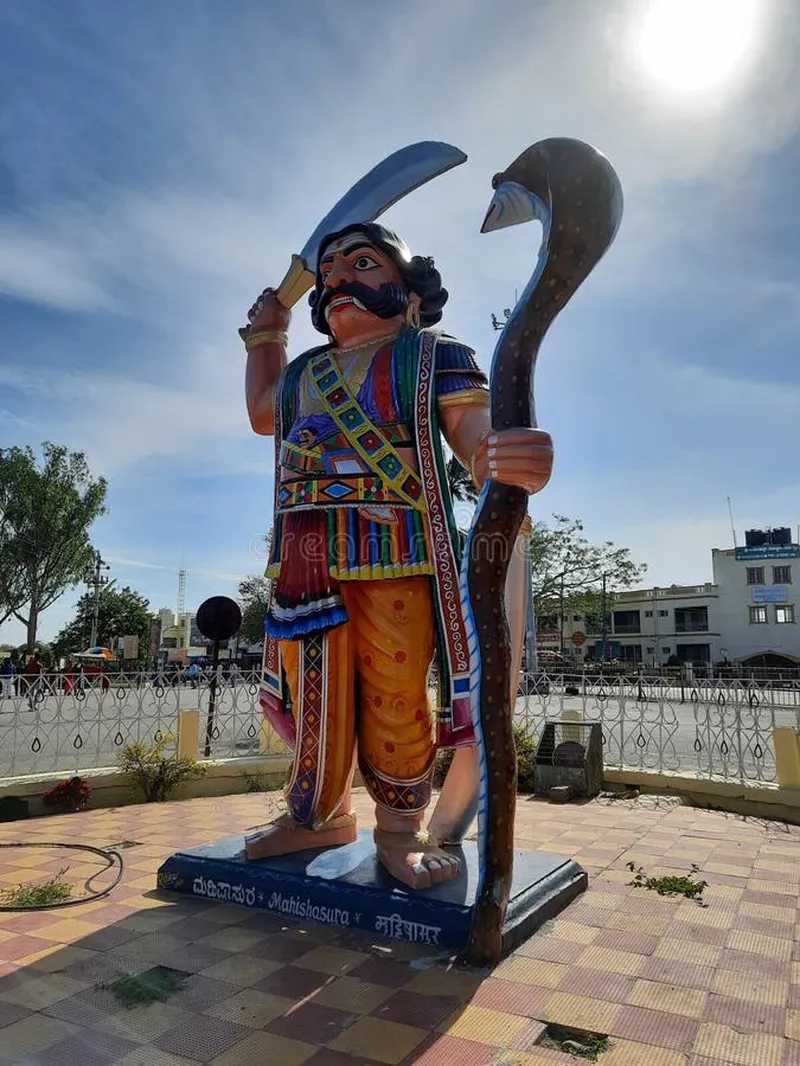 Image Mysore - Chamundi Hill image beautiful image beautiful image beautiful image beautiful - Closeup of Beautiful Statue of Mahishasura Entrance of the ...