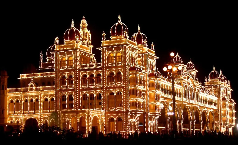 Image Mysore - Mysore Palace image beautiful - India Travel | Pictures: Beautiful mysore palace night