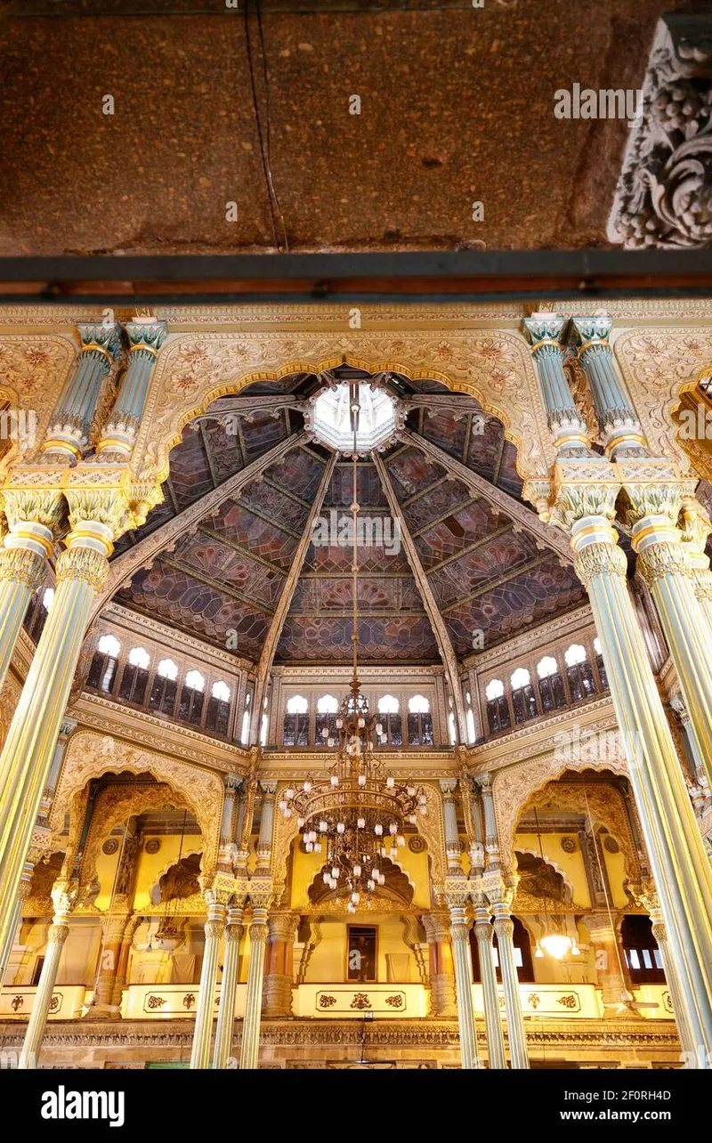 Image Mysore - Mysore Palace image beautiful image beautiful image beautiful image beautiful - Beautiful detailing on the insides of the dome shaped roof of ...