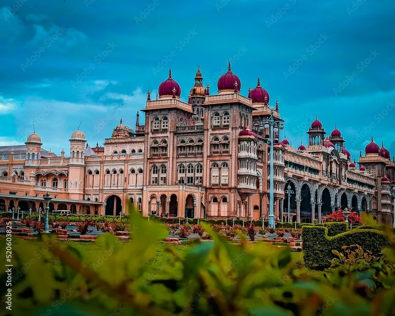 Image Mysore - Mysore Palace image beautiful image beautiful image beautiful image beautiful image beautiful - Exterior design of the beautiful Mysore Palace against cloudy sky ...