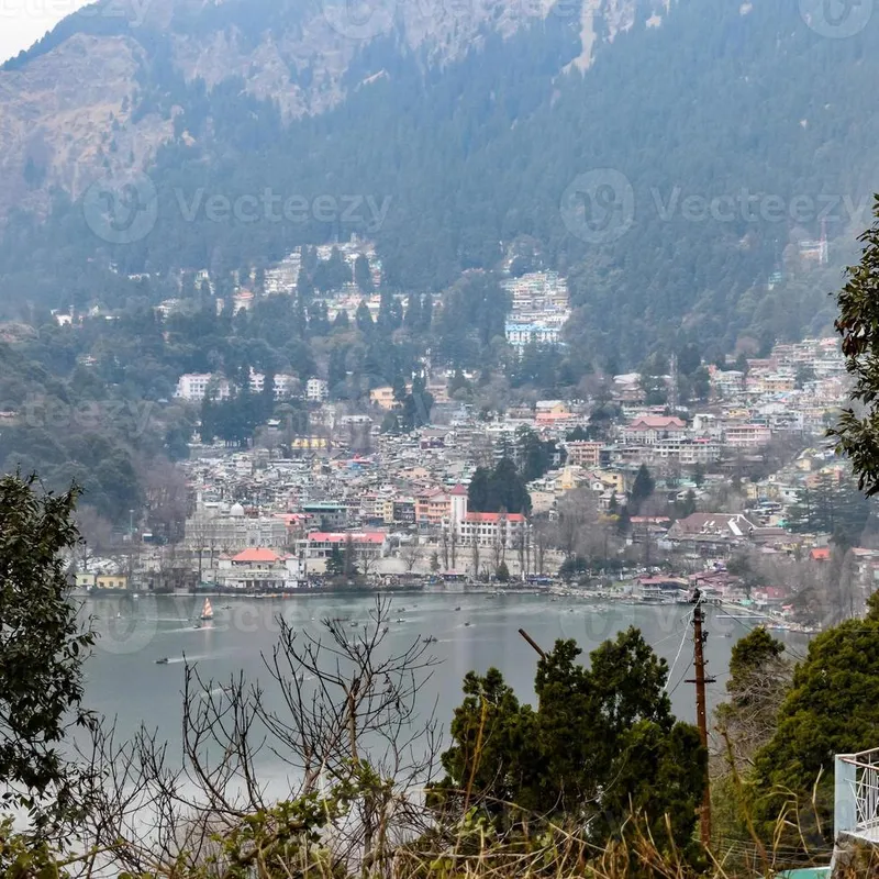 Image Nainital - Naini Lake image beautiful image beautiful image beautiful - Full view of Naini Lake during evening time near Mall Road in ...