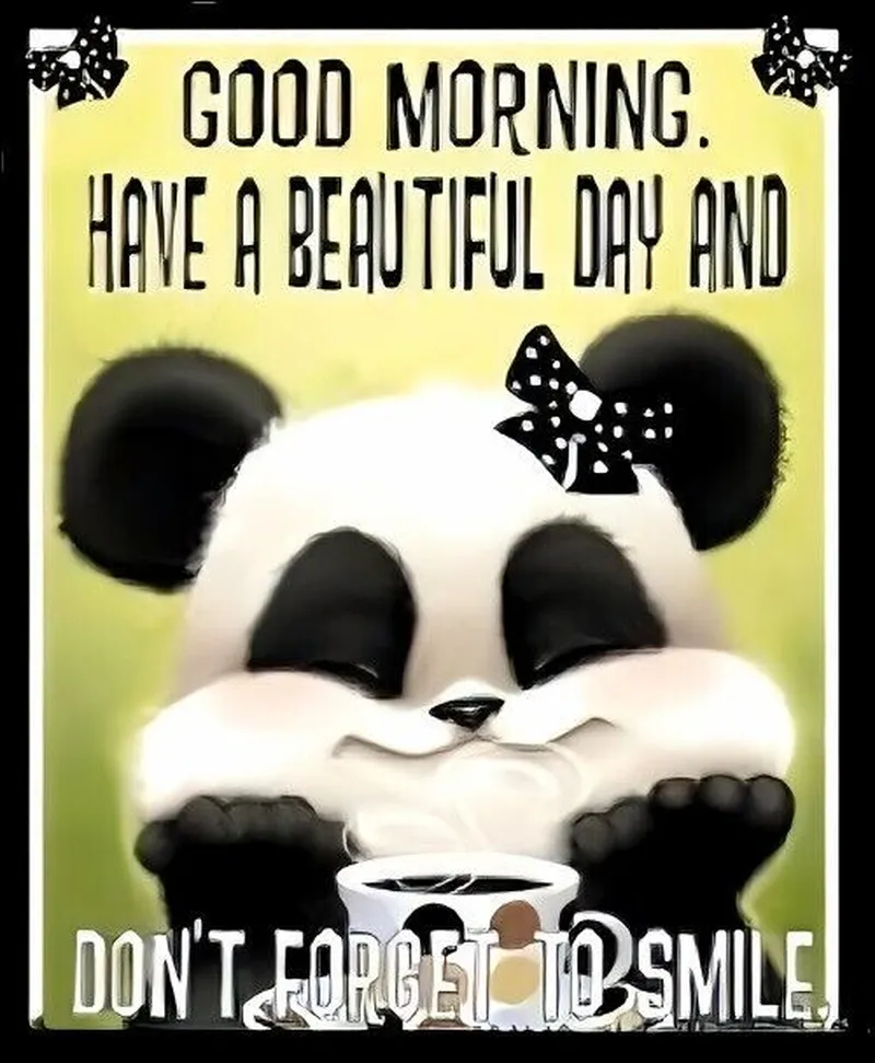 Image Panda image beautiful image beautiful image beautiful - Good Morning Have A Beautiful Day Don't Forget To Smile Cute Panda ...