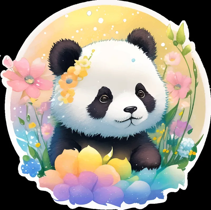 Image Panda image beautiful image beautiful image beautiful image beautiful - Beautiful Panda Sticker with 24558384 PNG